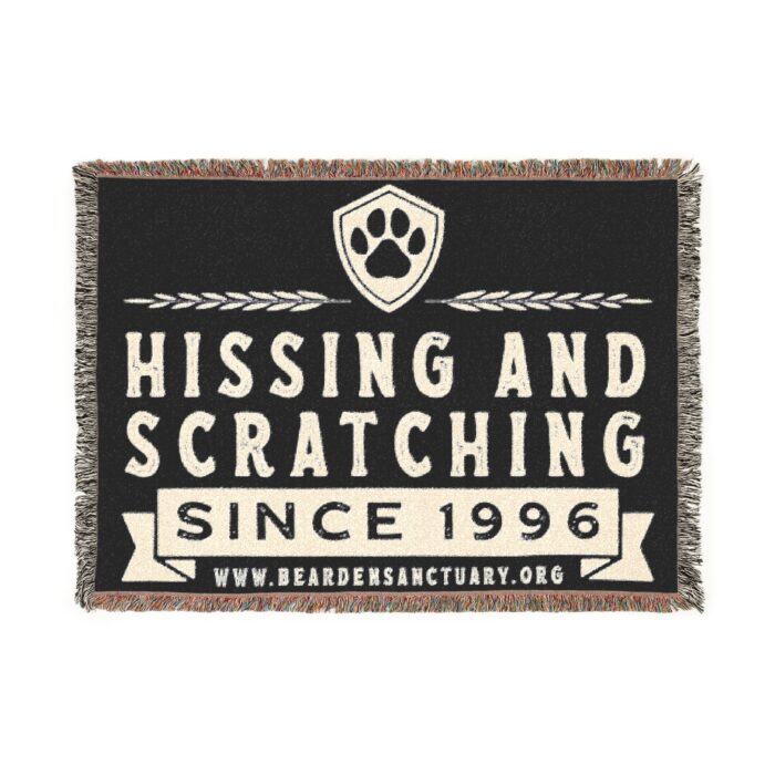 Text sign with paw logo design.